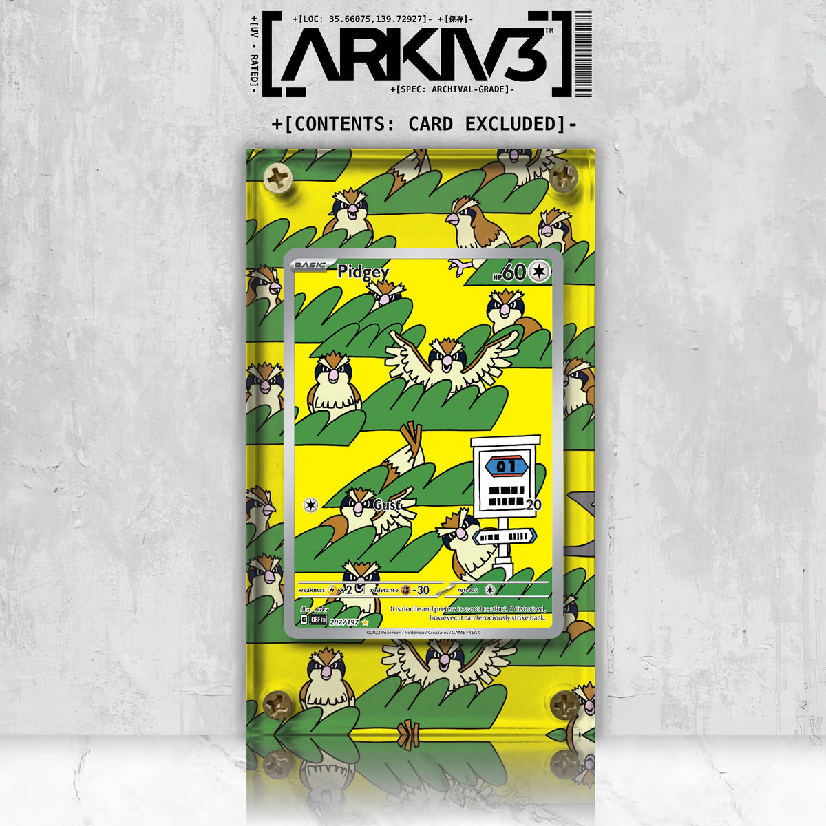 [UNIT: 207/197] // Pidgey Extended Art Display Case - Raw