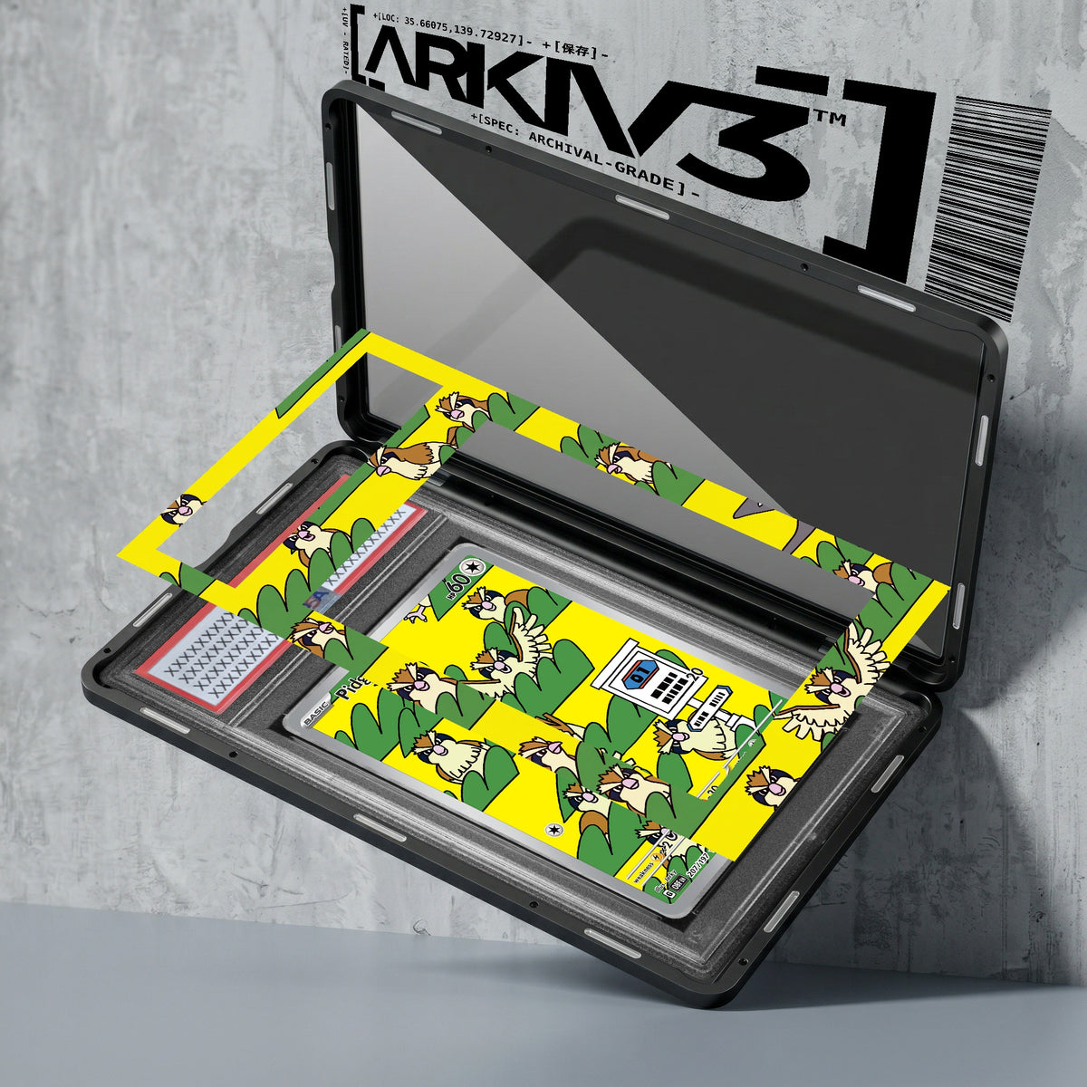 ARKIV3 PSA graded exploded mockup