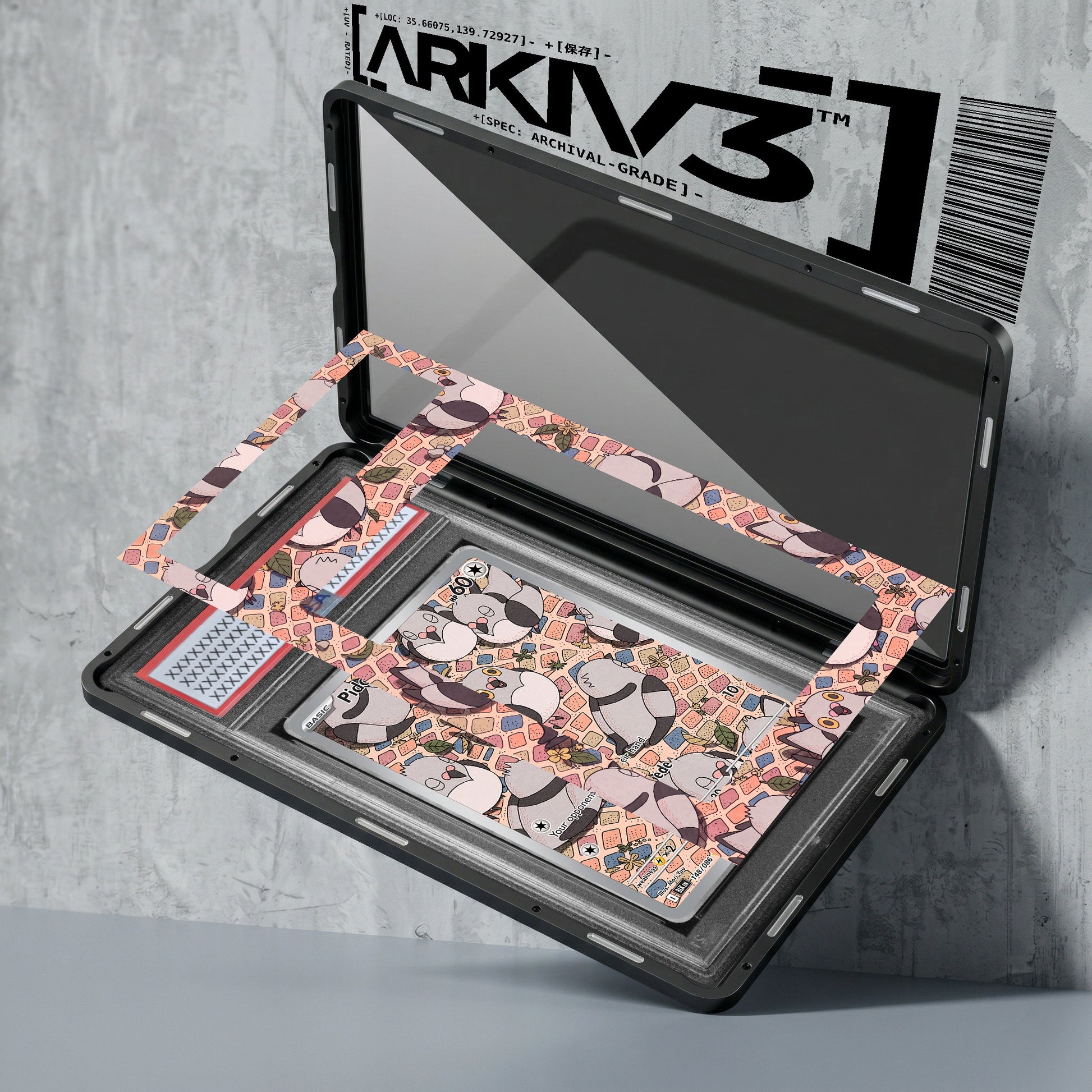 ARKIV3 PSA graded exploded mockup