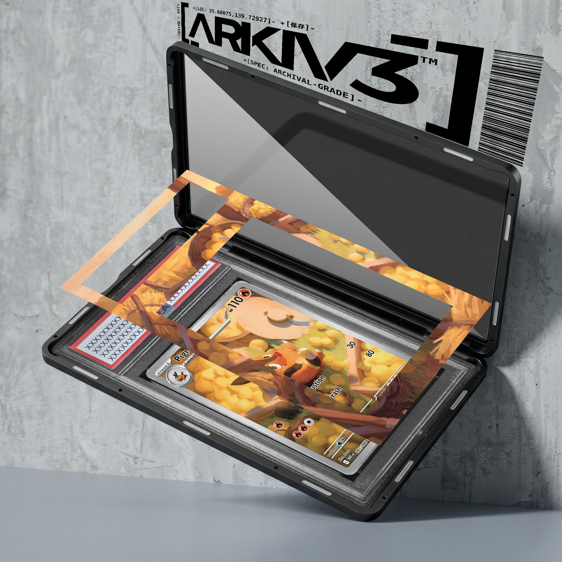 ARKIV3 PSA graded exploded mockup