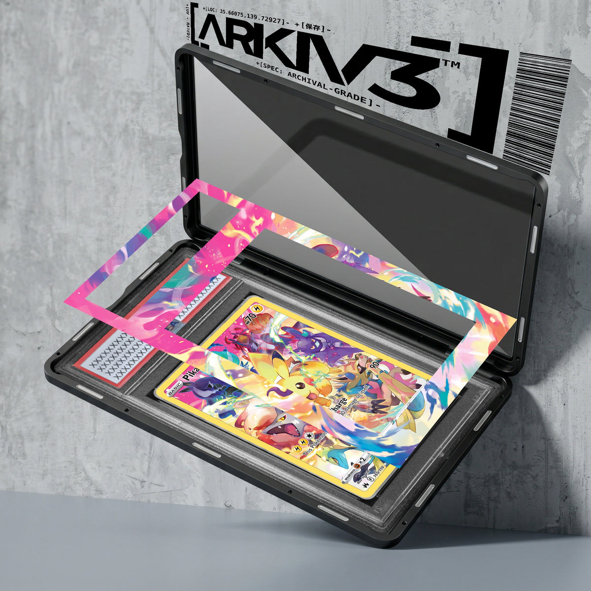 ARKIV3 PSA graded exploded mockup