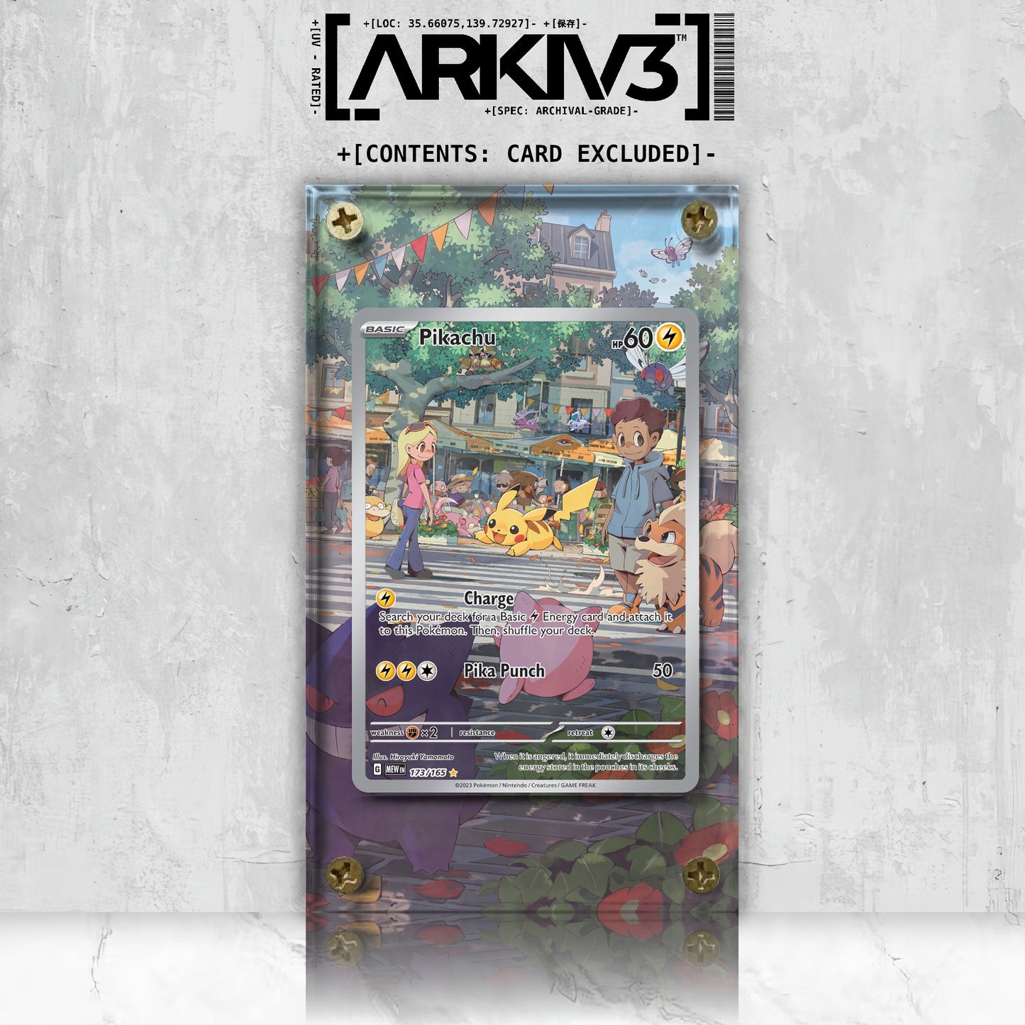 [UNIT: 173/165] // Pikachu Extended Art Display Case - Raw