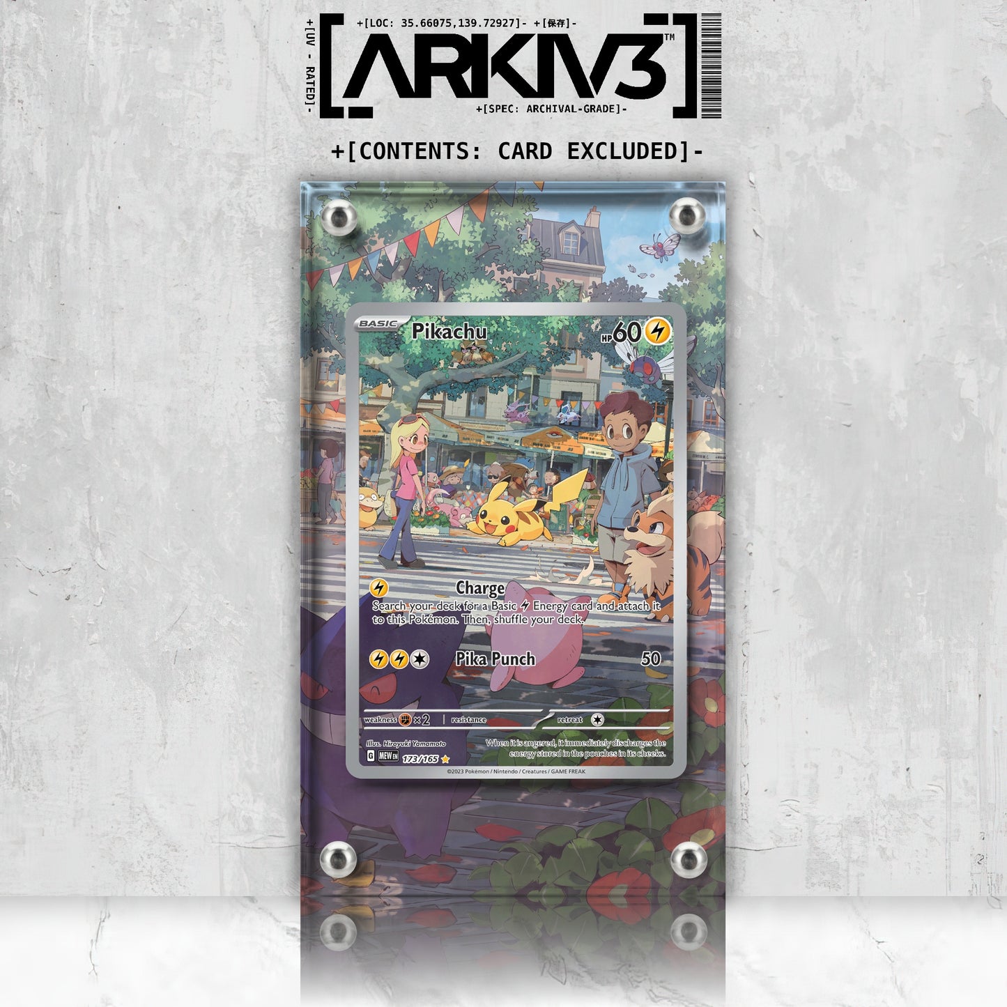[UNIT: 173/165] // Pikachu Extended Art Display Case - Raw