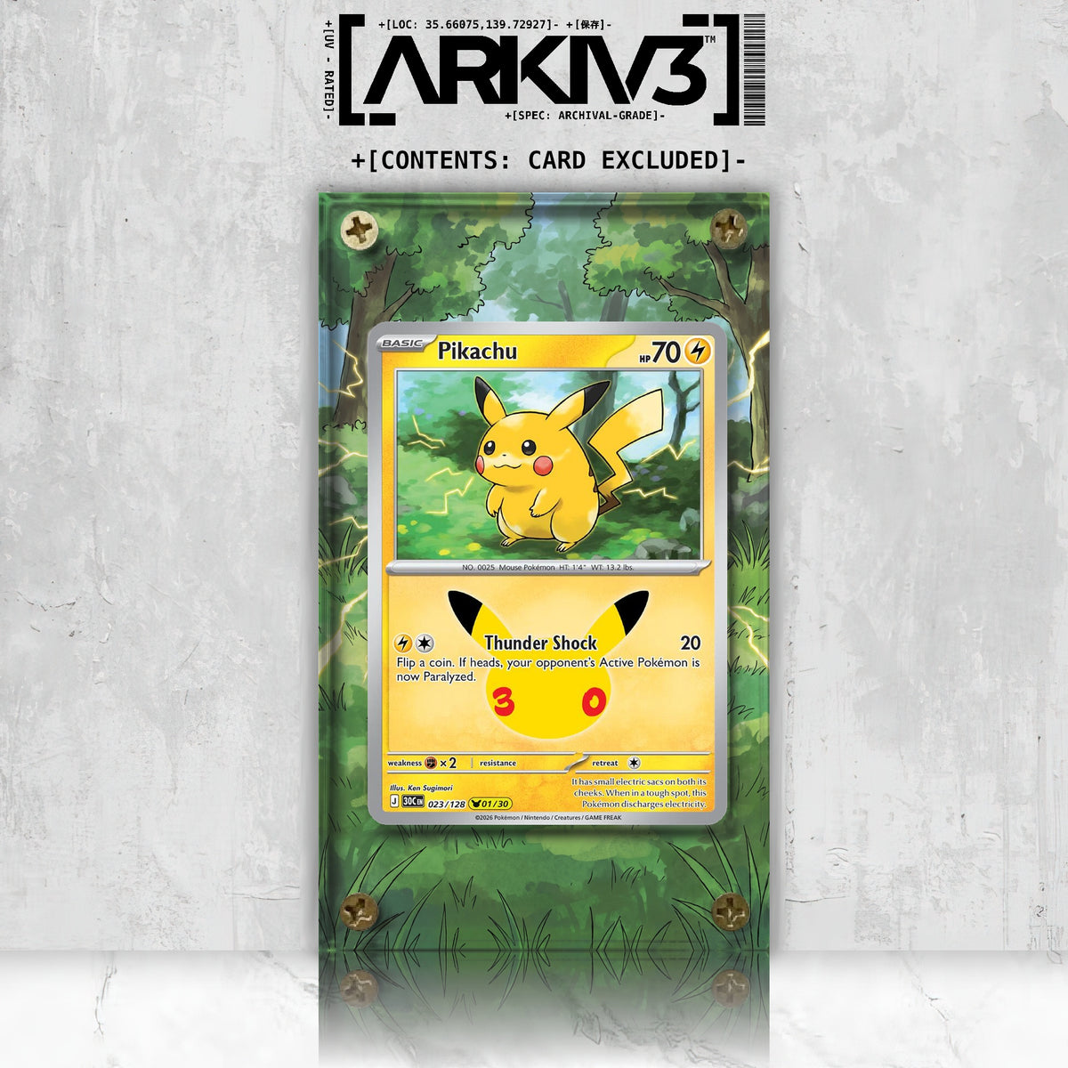 [UNIT: 23/128] // Pikachu Extended Art Display Case - Raw
