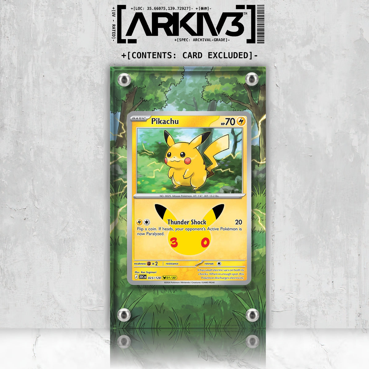 [UNIT: 23/128] // Pikachu Extended Art Display Case - Raw