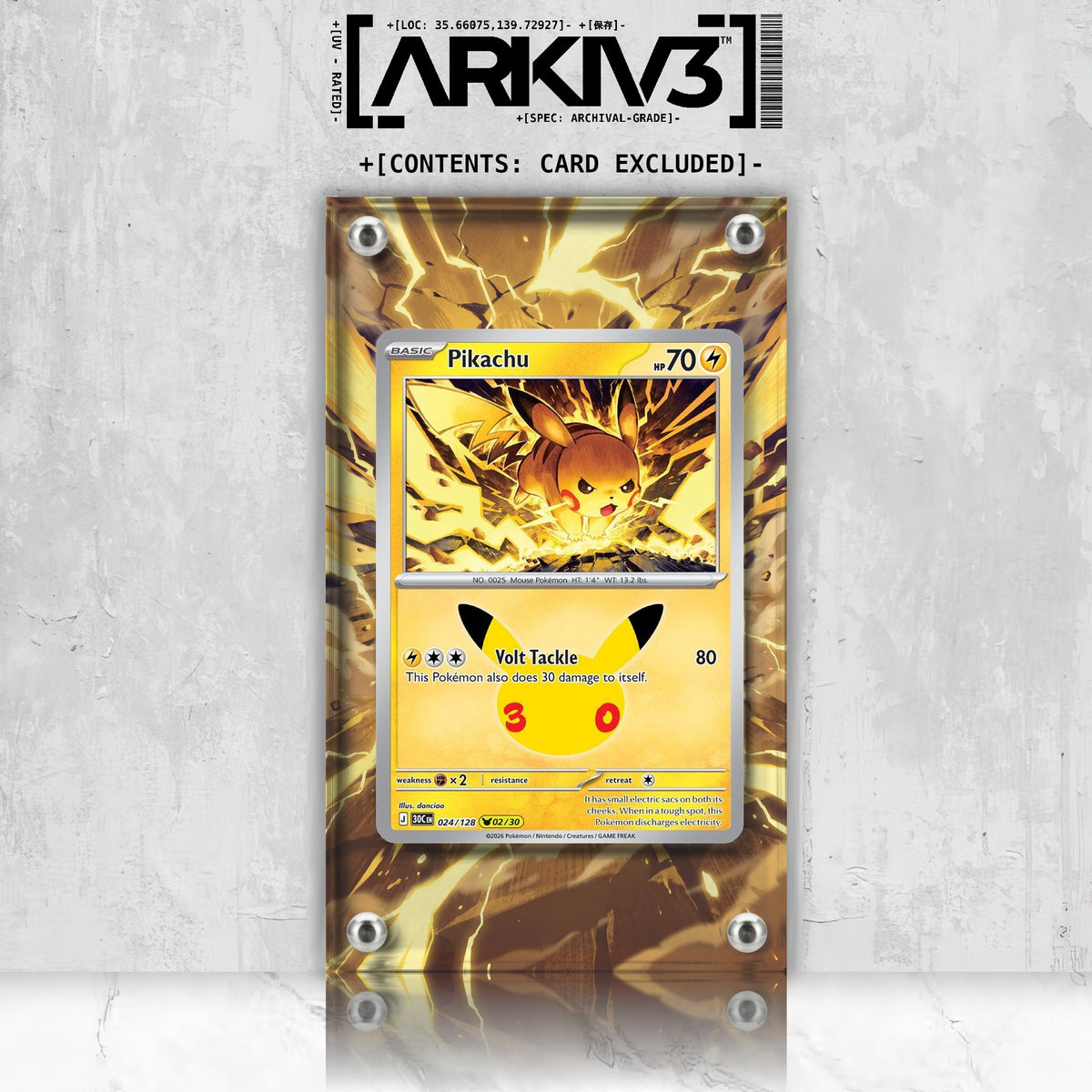 [UNIT: 24/128] // Pikachu Extended Art Display Case - Raw