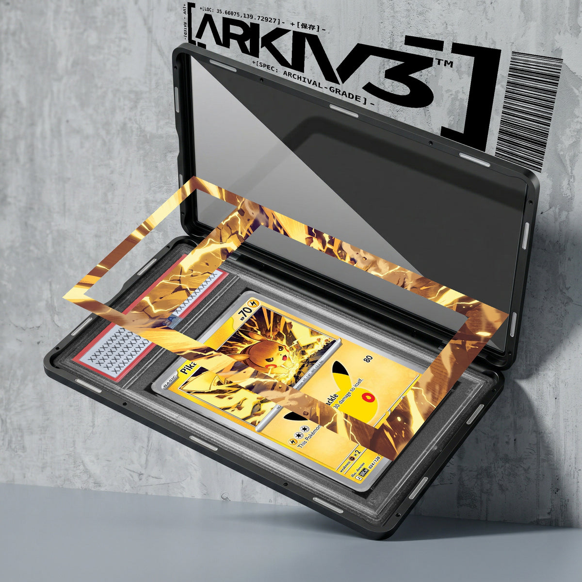 ARKIV3 PSA graded exploded mockup