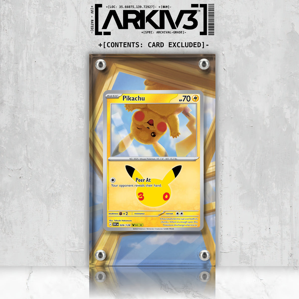 [UNIT: 26/128] // Pikachu Extended Art Display Case - Raw
