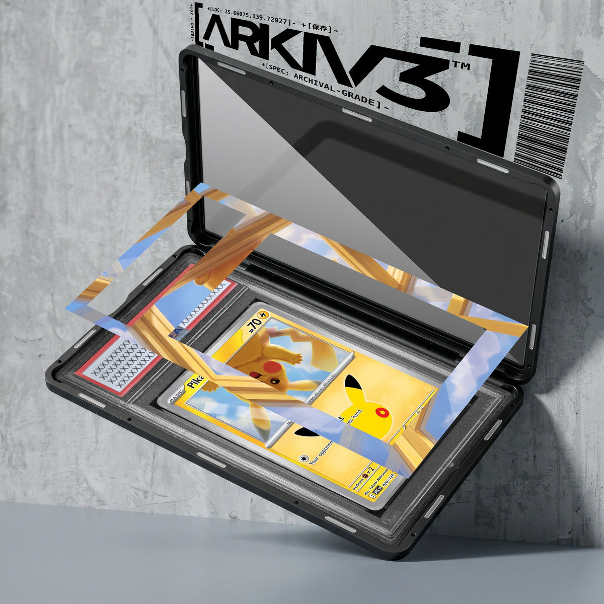 ARKIV3 PSA graded exploded mockup