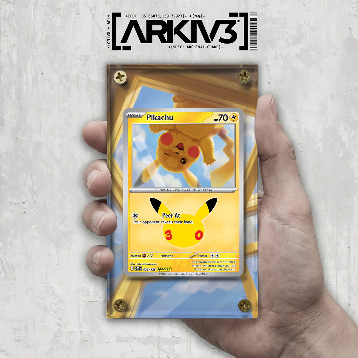 [UNIT: 26/128] // Pikachu Extended Art Display Case - Raw
