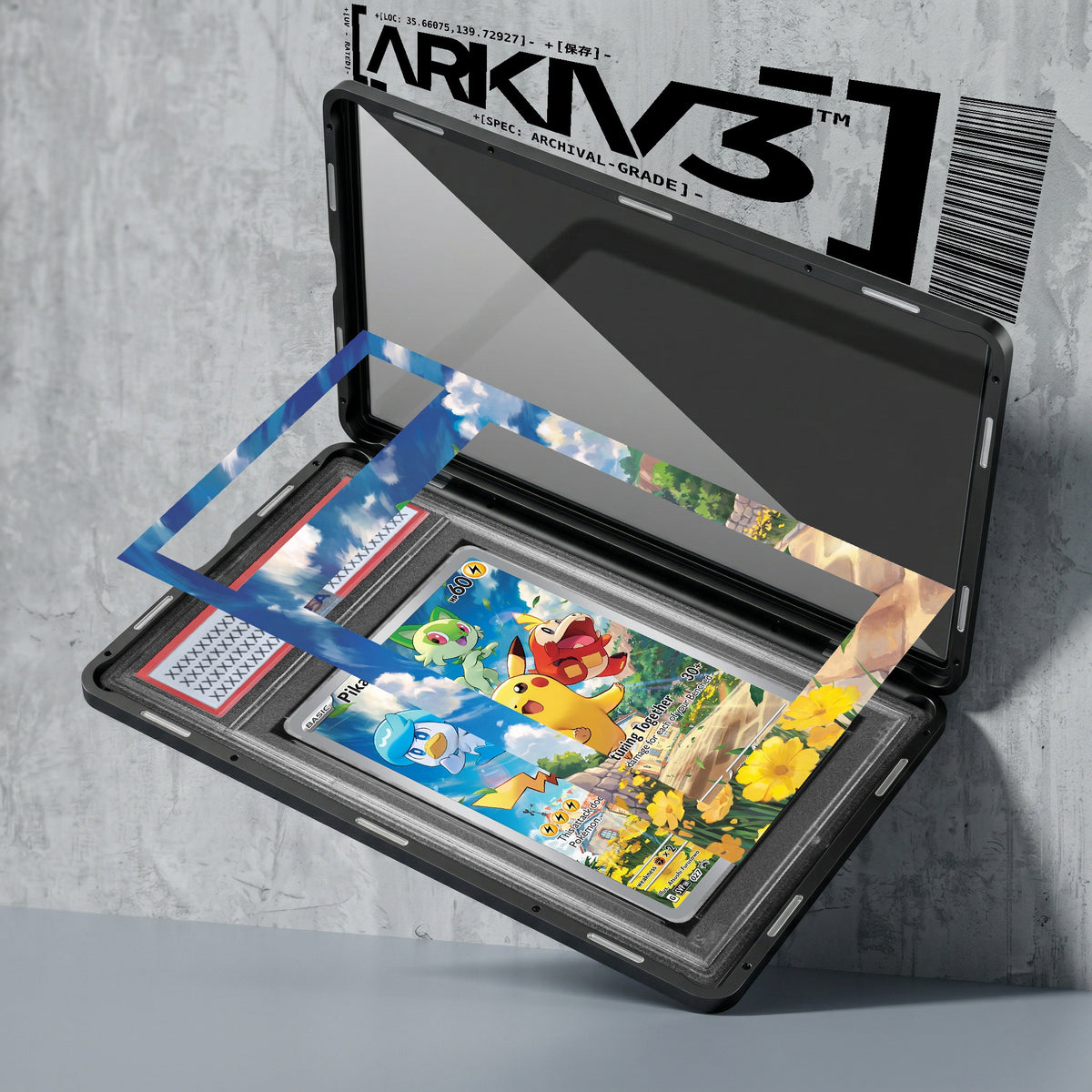 ARKIV3 PSA graded exploded mockup