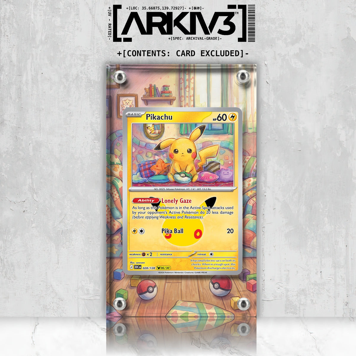 [UNIT: 28/128] // Pikachu Extended Art Display Case - Raw