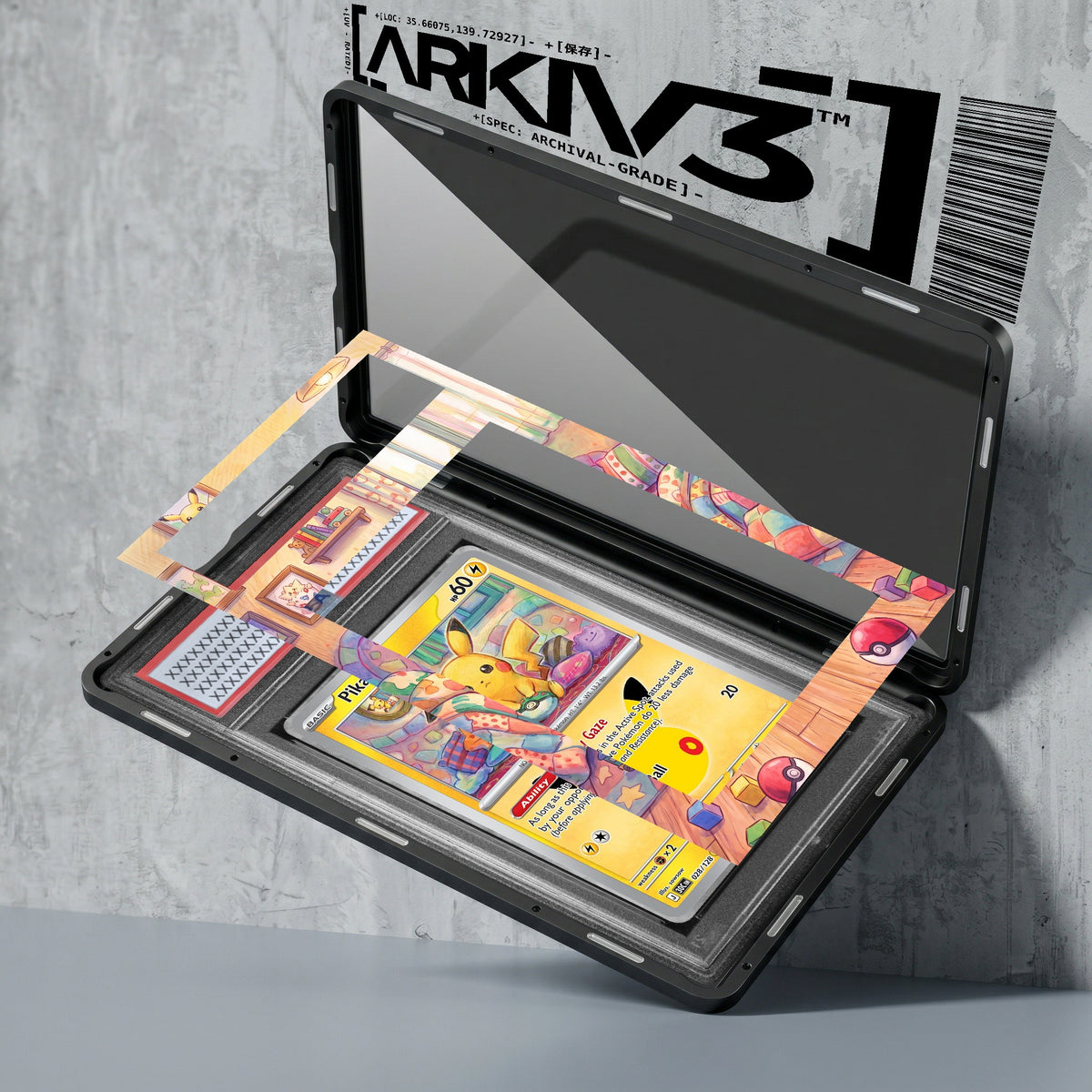 ARKIV3 PSA graded exploded mockup