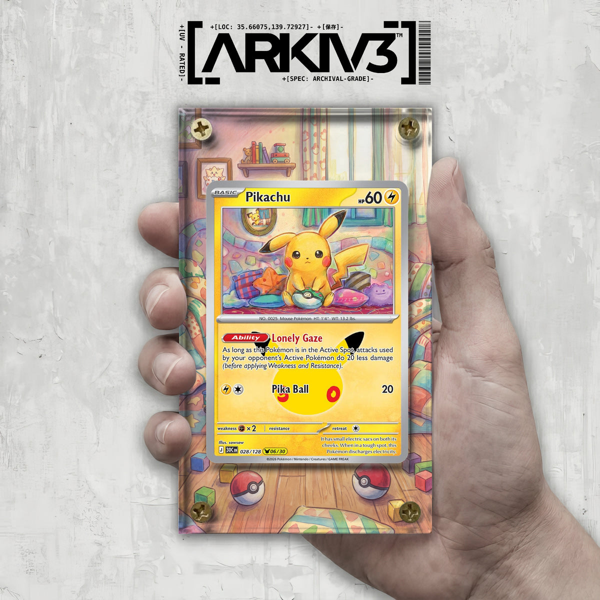 [UNIT: 28/128] // Pikachu Extended Art Display Case - Raw