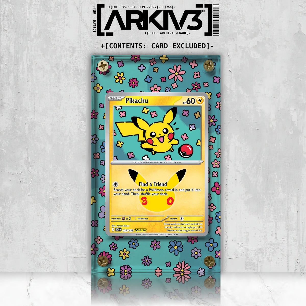 [UNIT: 29/128] // Pikachu Extended Art Display Case - Raw