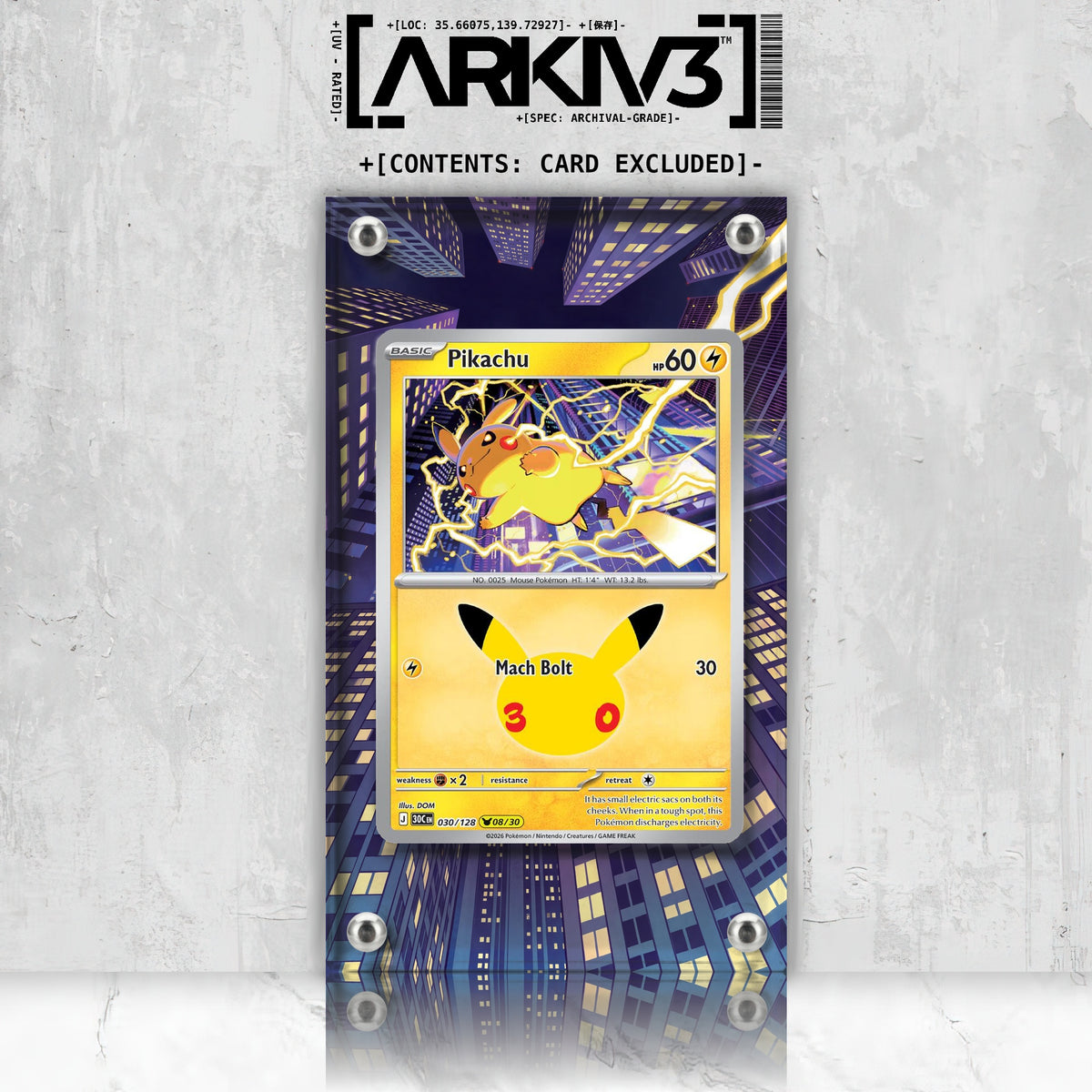 [UNIT: 30/128] // Pikachu Extended Art Display Case - Raw