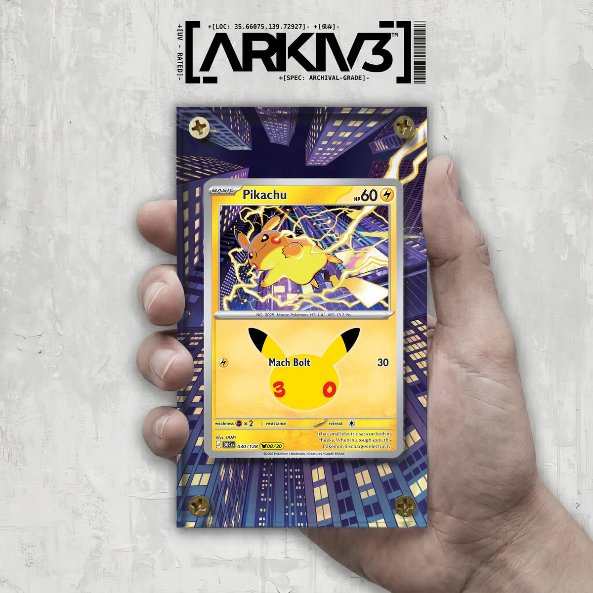 [UNIT: 30/128] // Pikachu Extended Art Display Case - Raw