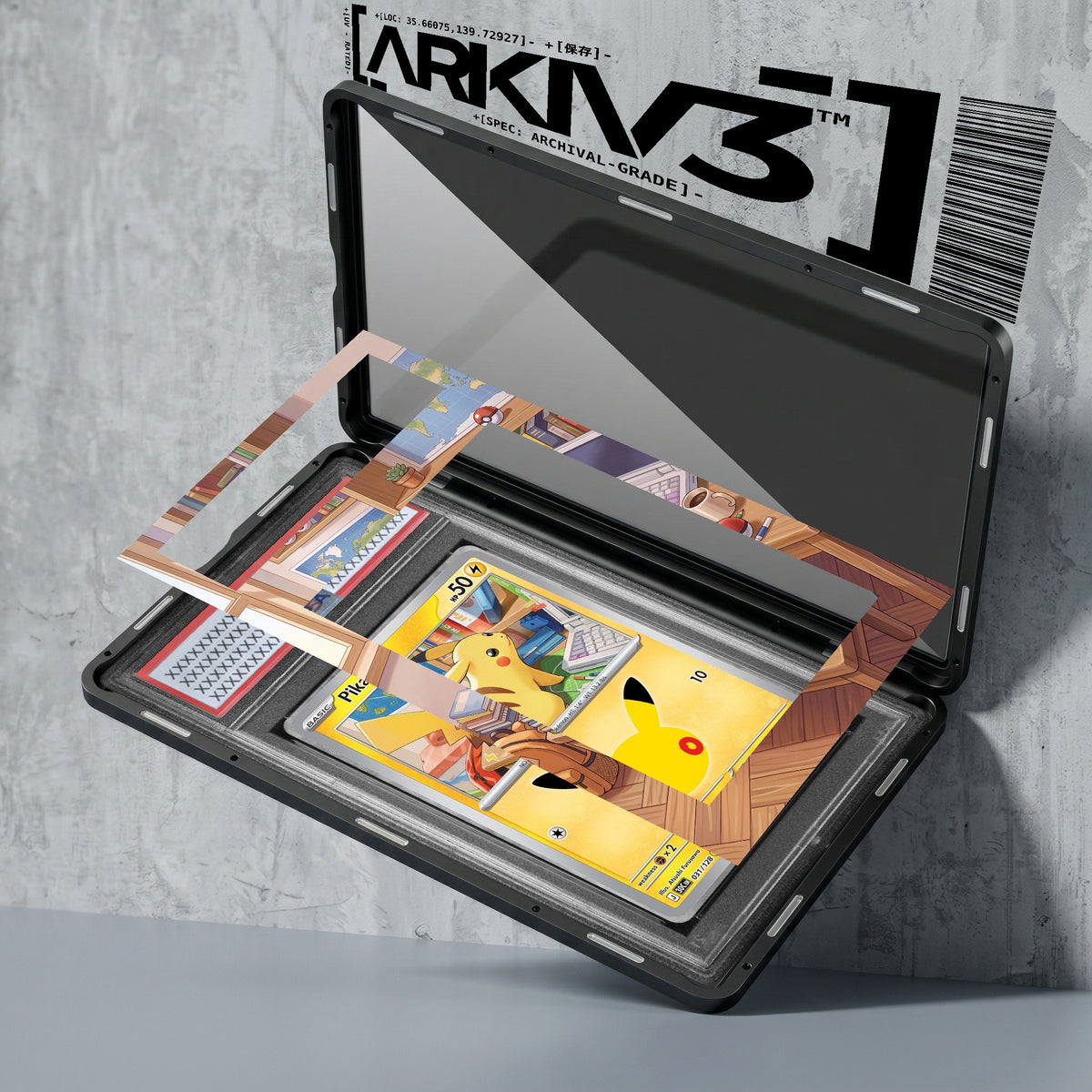 ARKIV3 PSA graded exploded mockup