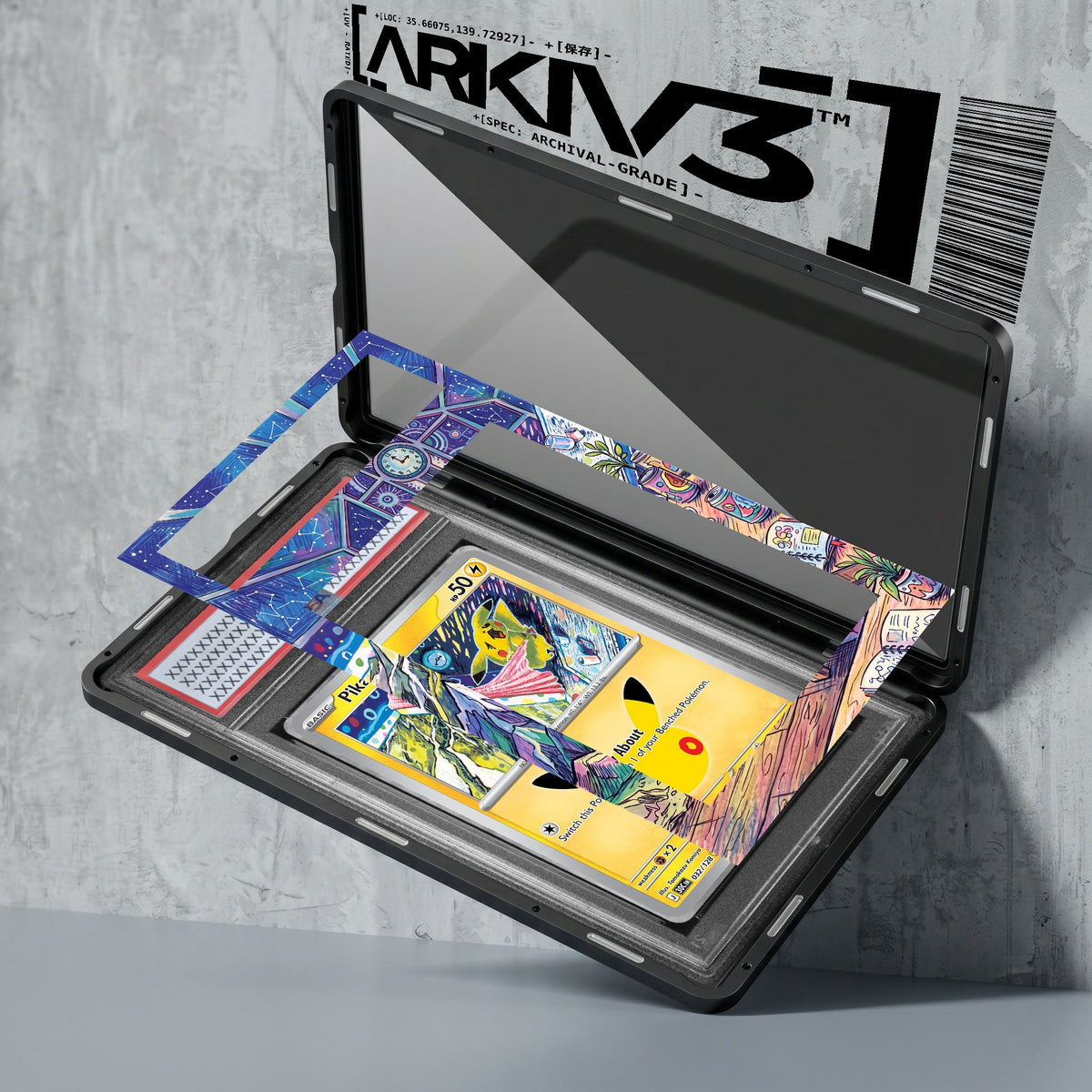 ARKIV3 PSA graded exploded mockup