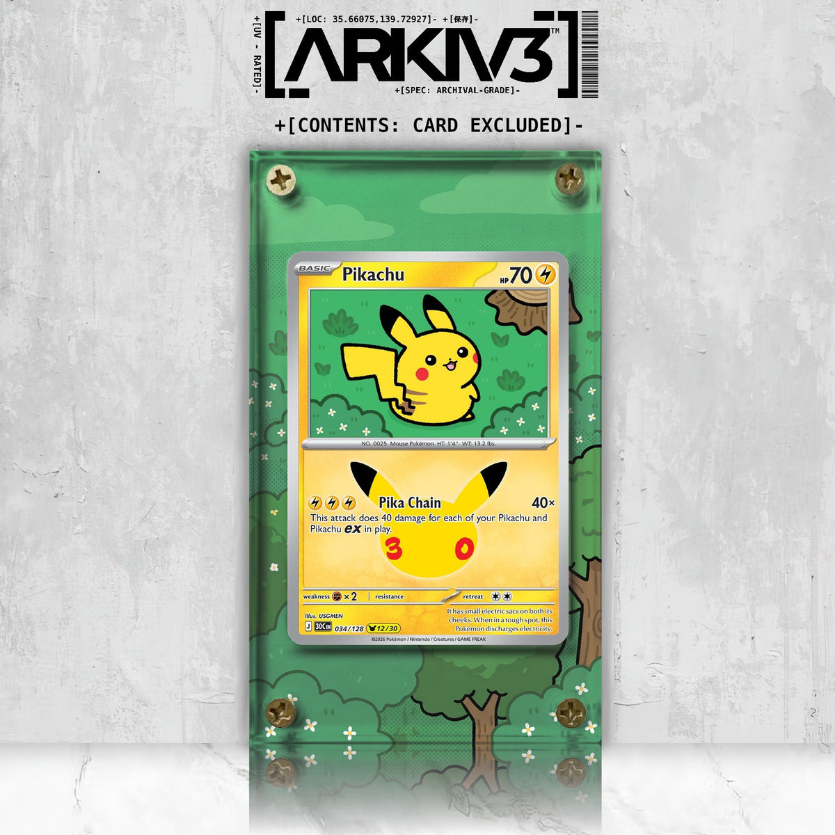 [UNIT: 34/128] // Pikachu Extended Art Display Case - Raw
