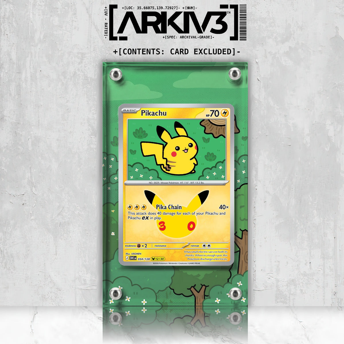 [UNIT: 34/128] // Pikachu Extended Art Display Case - Raw