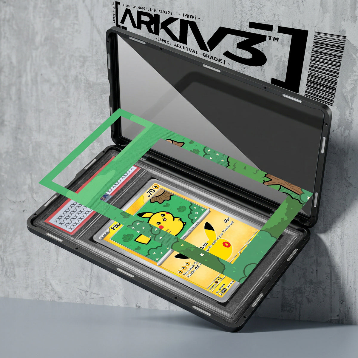 ARKIV3 PSA graded exploded mockup