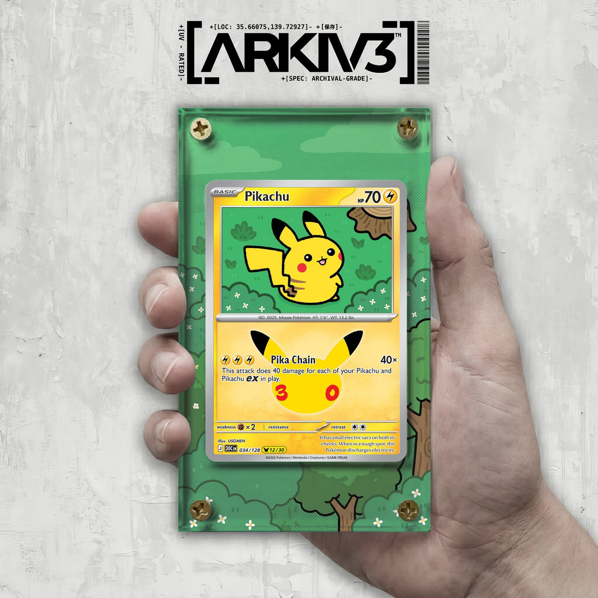 [UNIT: 34/128] // Pikachu Extended Art Display Case - Raw