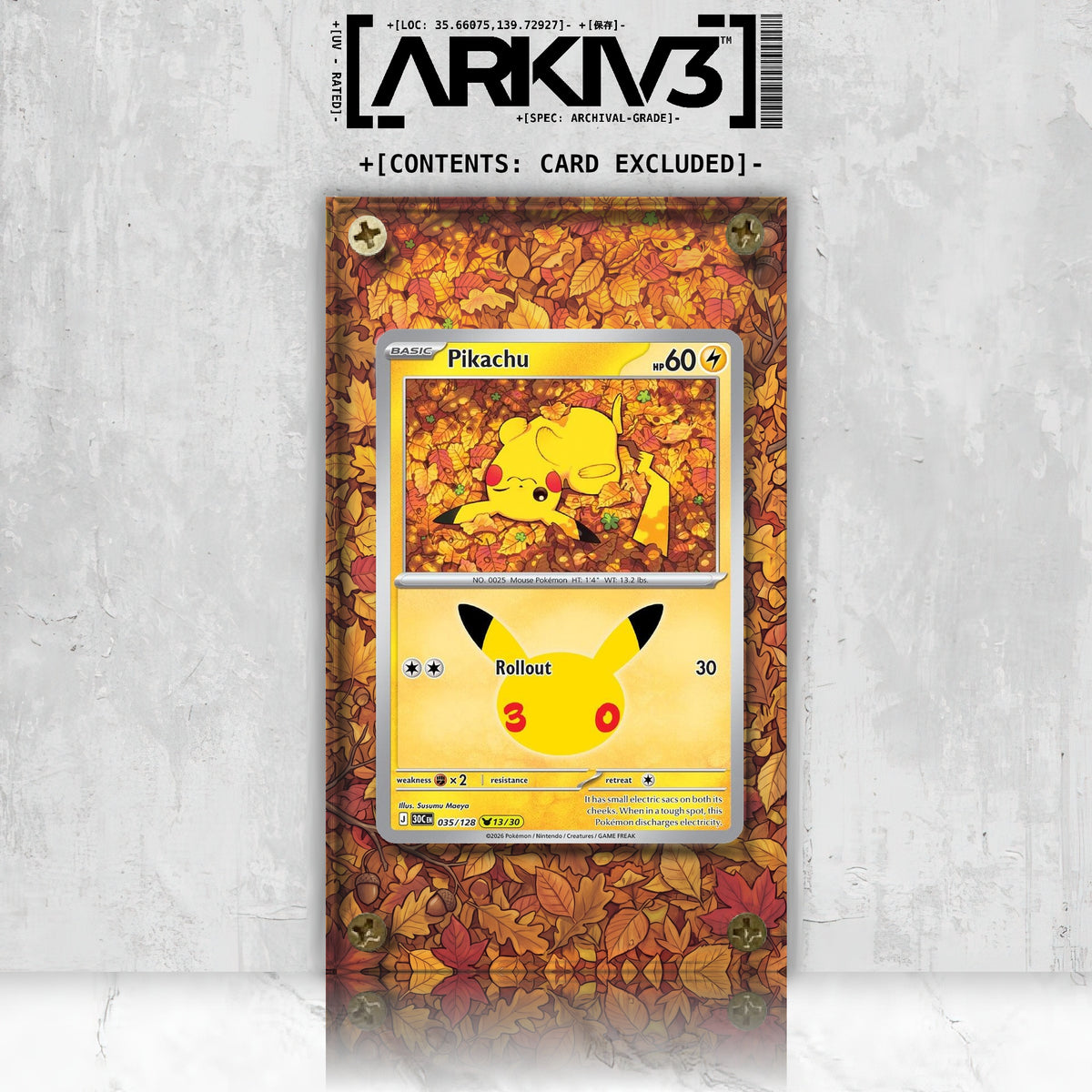 [UNIT: 35/128] // Pikachu Extended Art Display Case - Raw