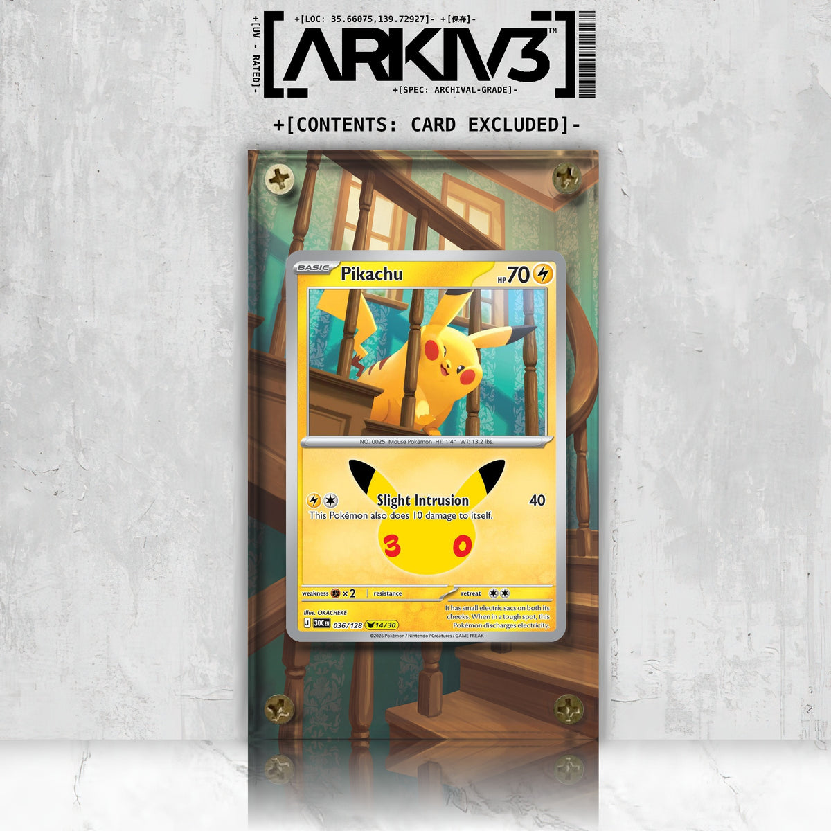 [UNIT: 36/128] // Pikachu Extended Art Display Case - Raw
