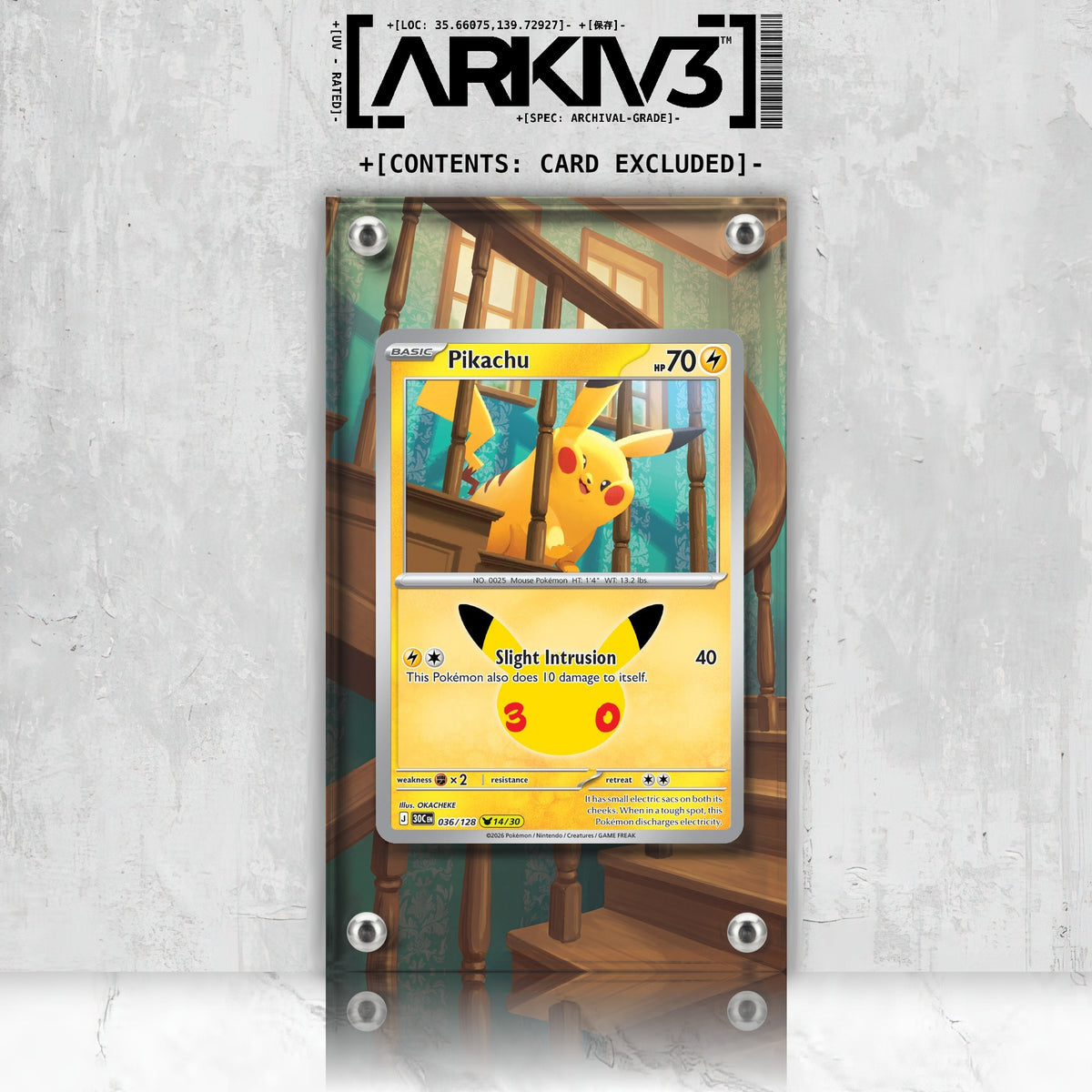 [UNIT: 36/128] // Pikachu Extended Art Display Case - Raw