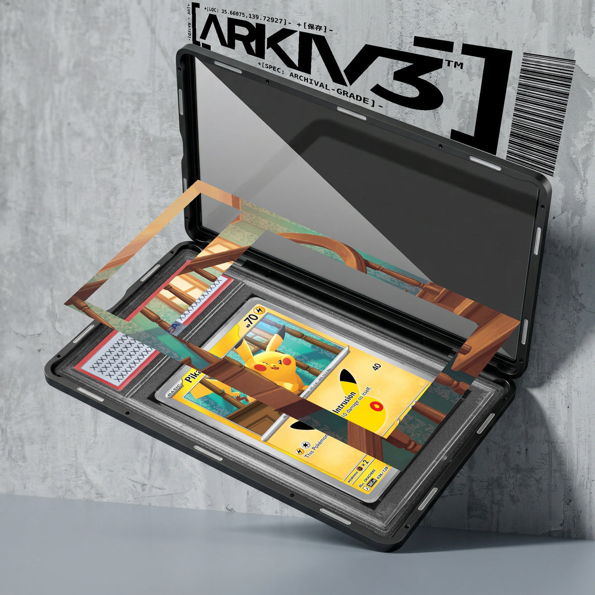 ARKIV3 PSA graded exploded mockup