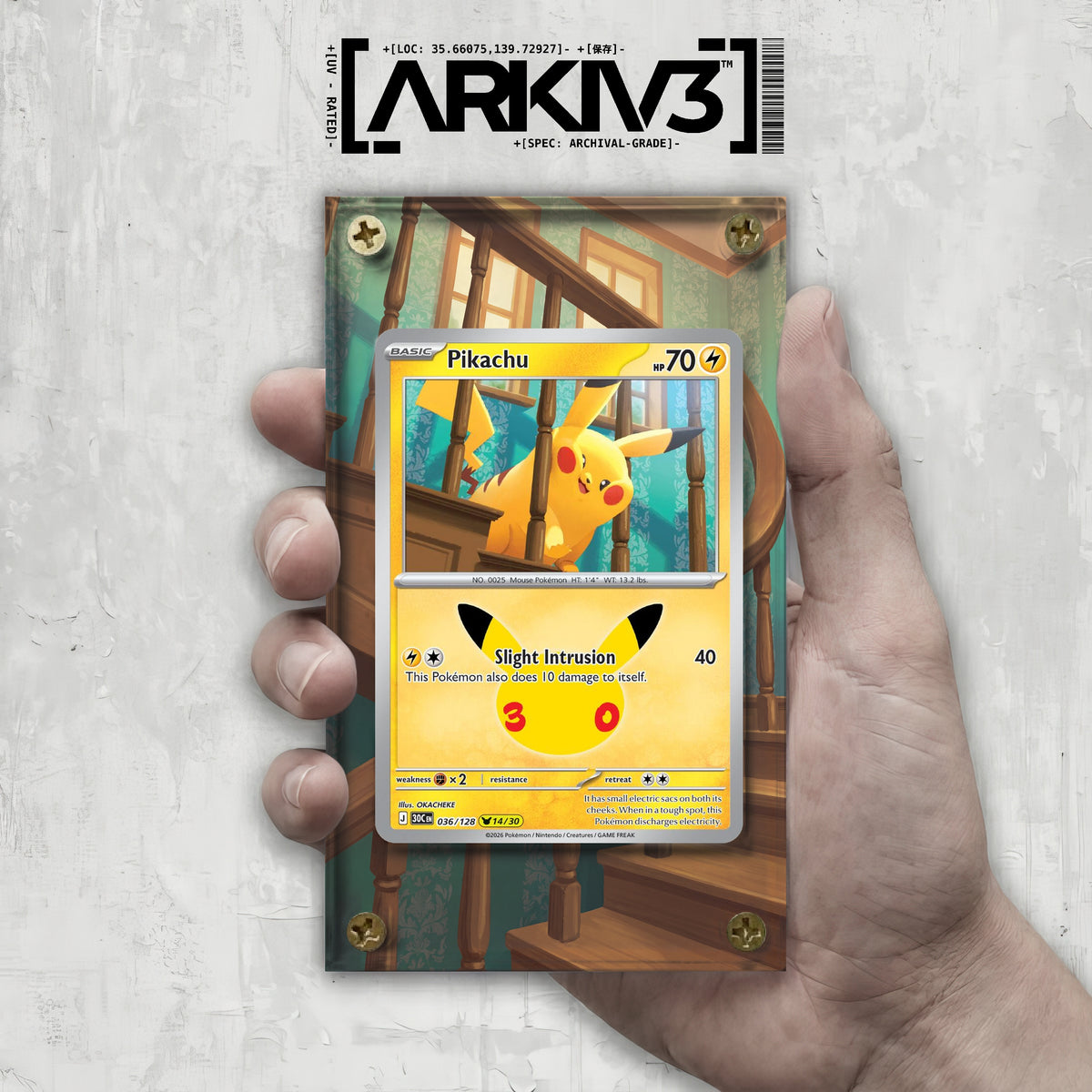 [UNIT: 36/128] // Pikachu Extended Art Display Case - Raw
