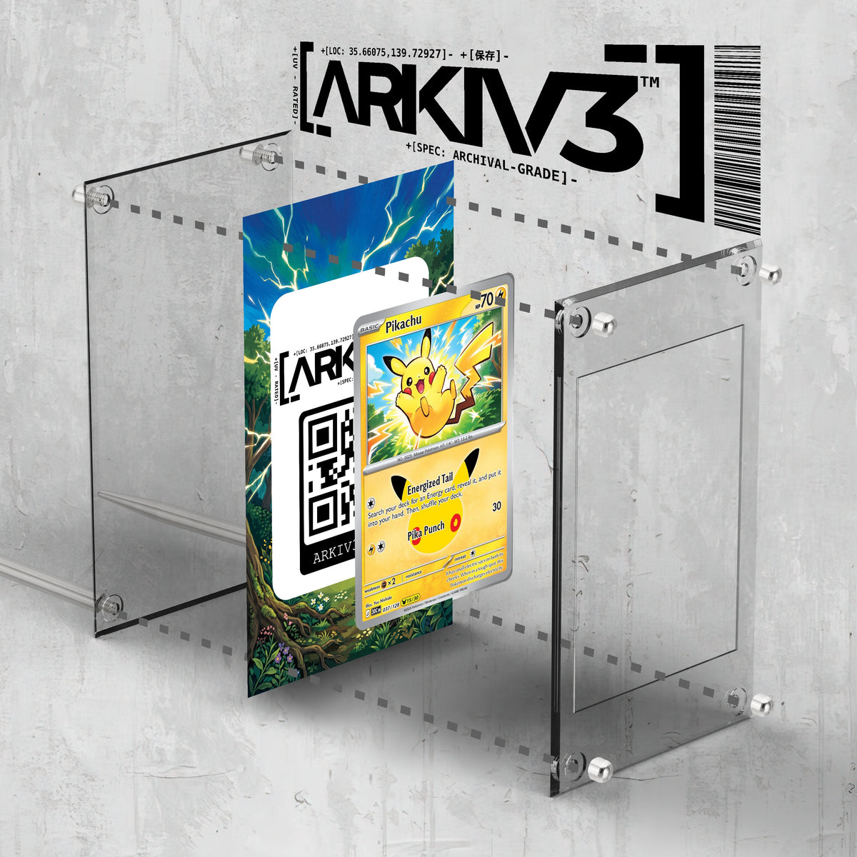 [UNIT: 37/128] // Pikachu Extended Art Display Case - Raw