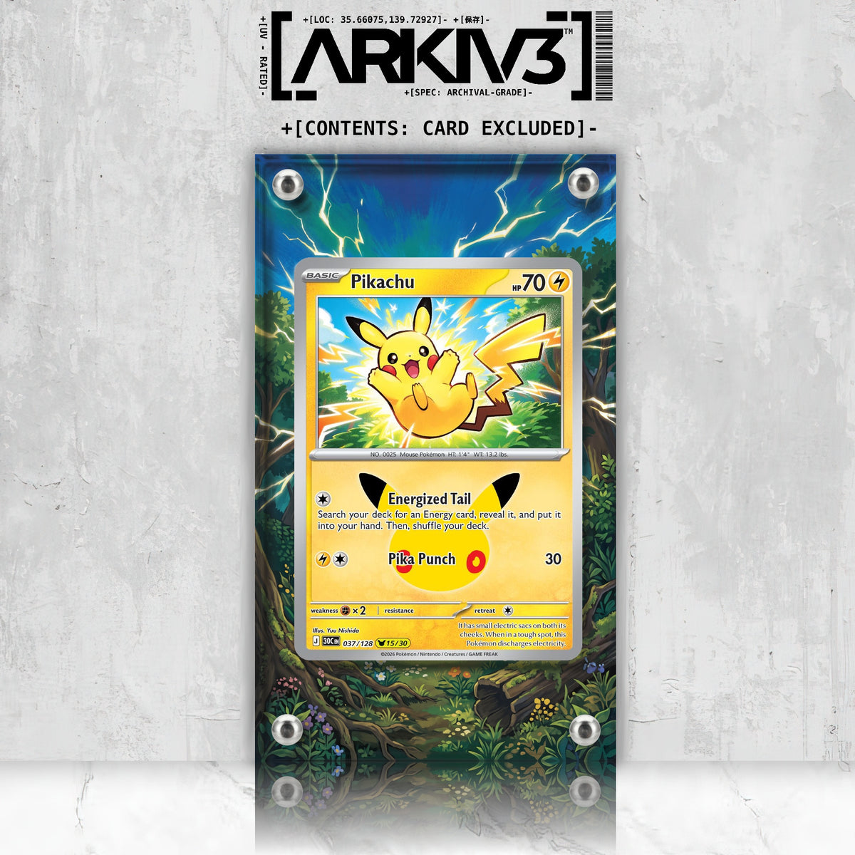 [UNIT: 37/128] // Pikachu Extended Art Display Case - Raw