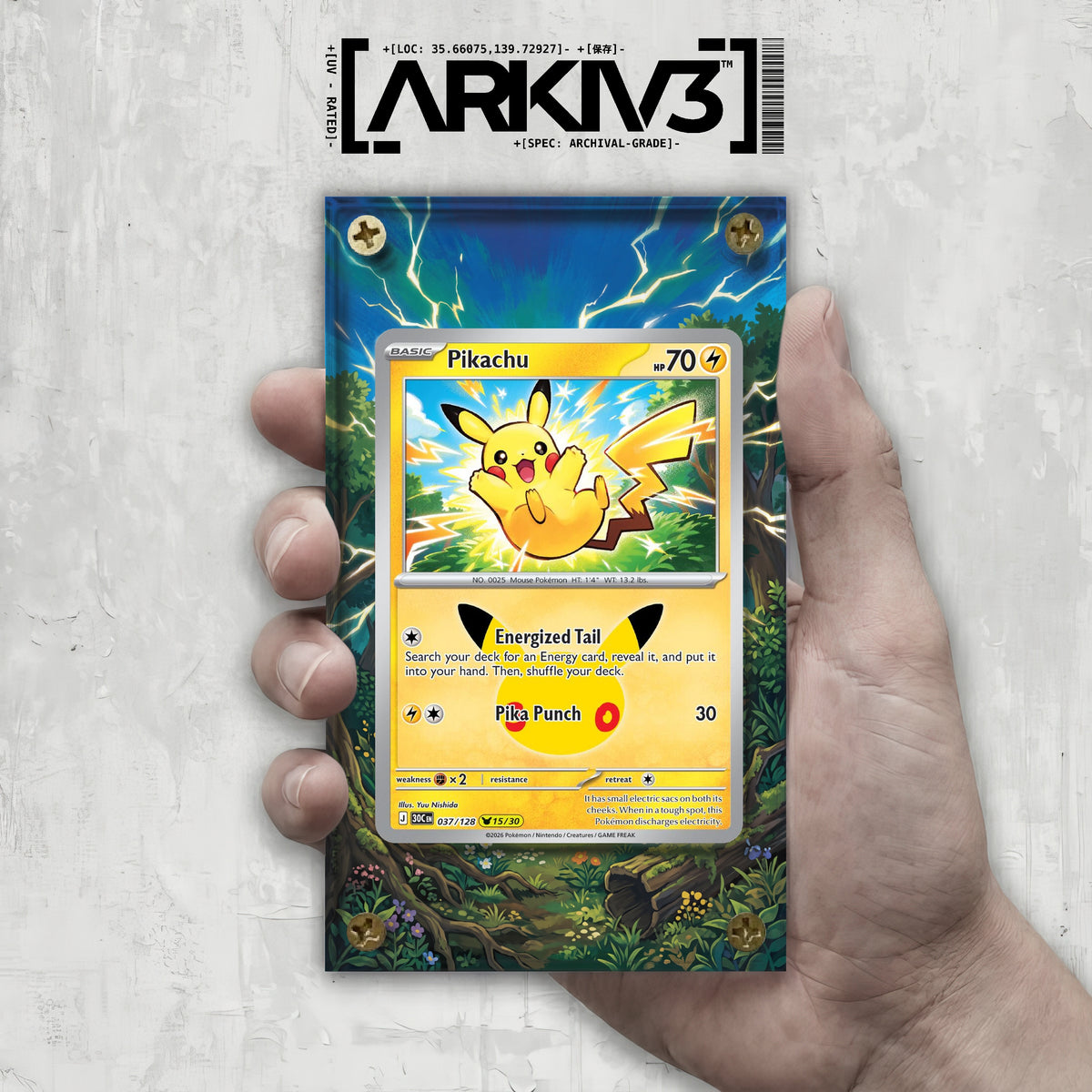 [UNIT: 37/128] // Pikachu Extended Art Display Case - Raw