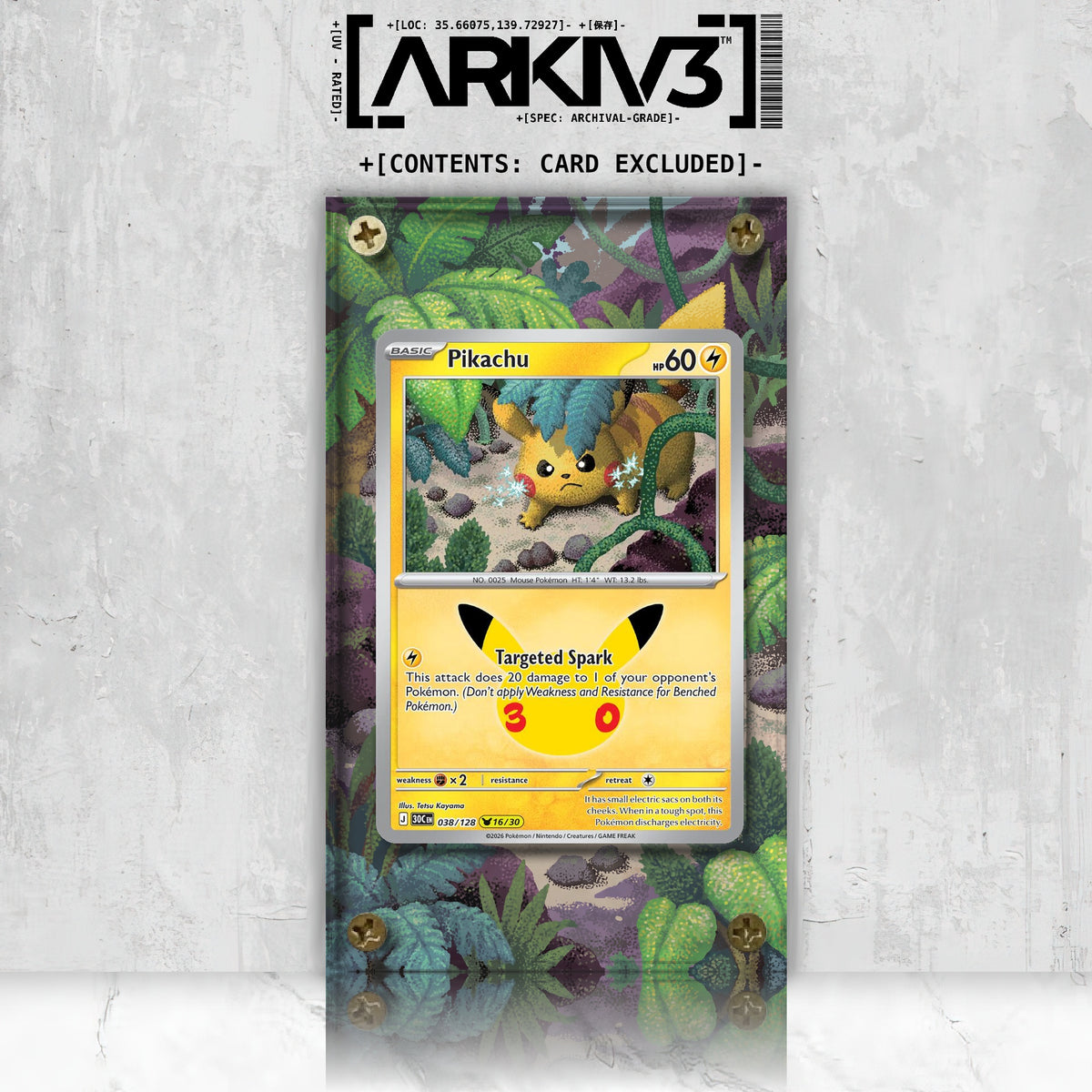 [UNIT: 38/128] // Pikachu Extended Art Display Case - Raw