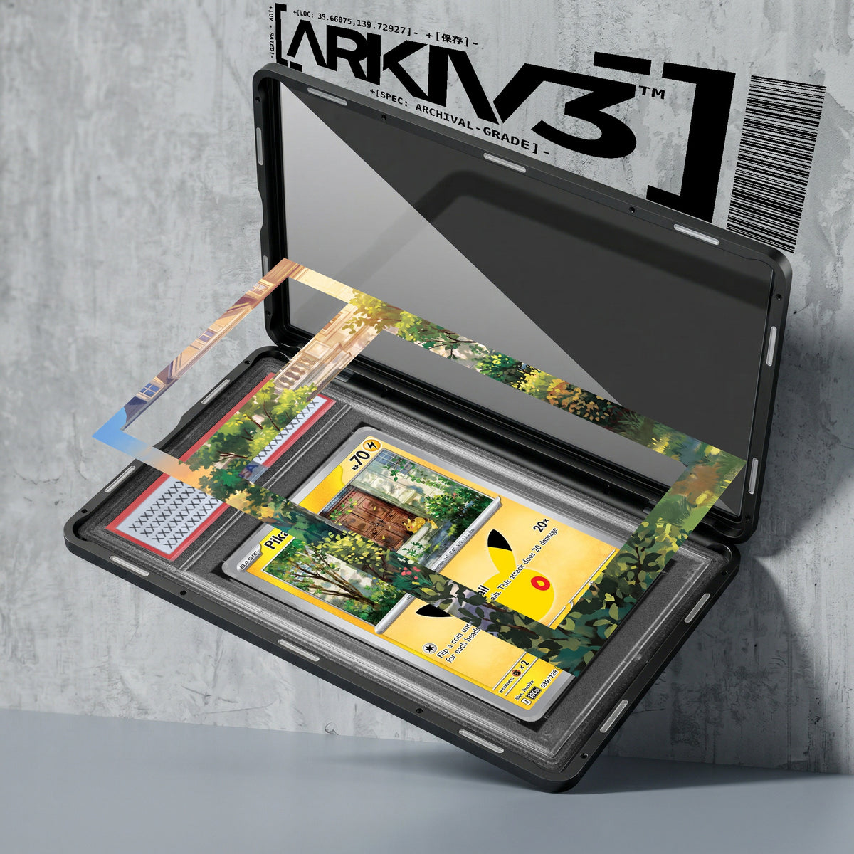 ARKIV3 PSA graded exploded mockup