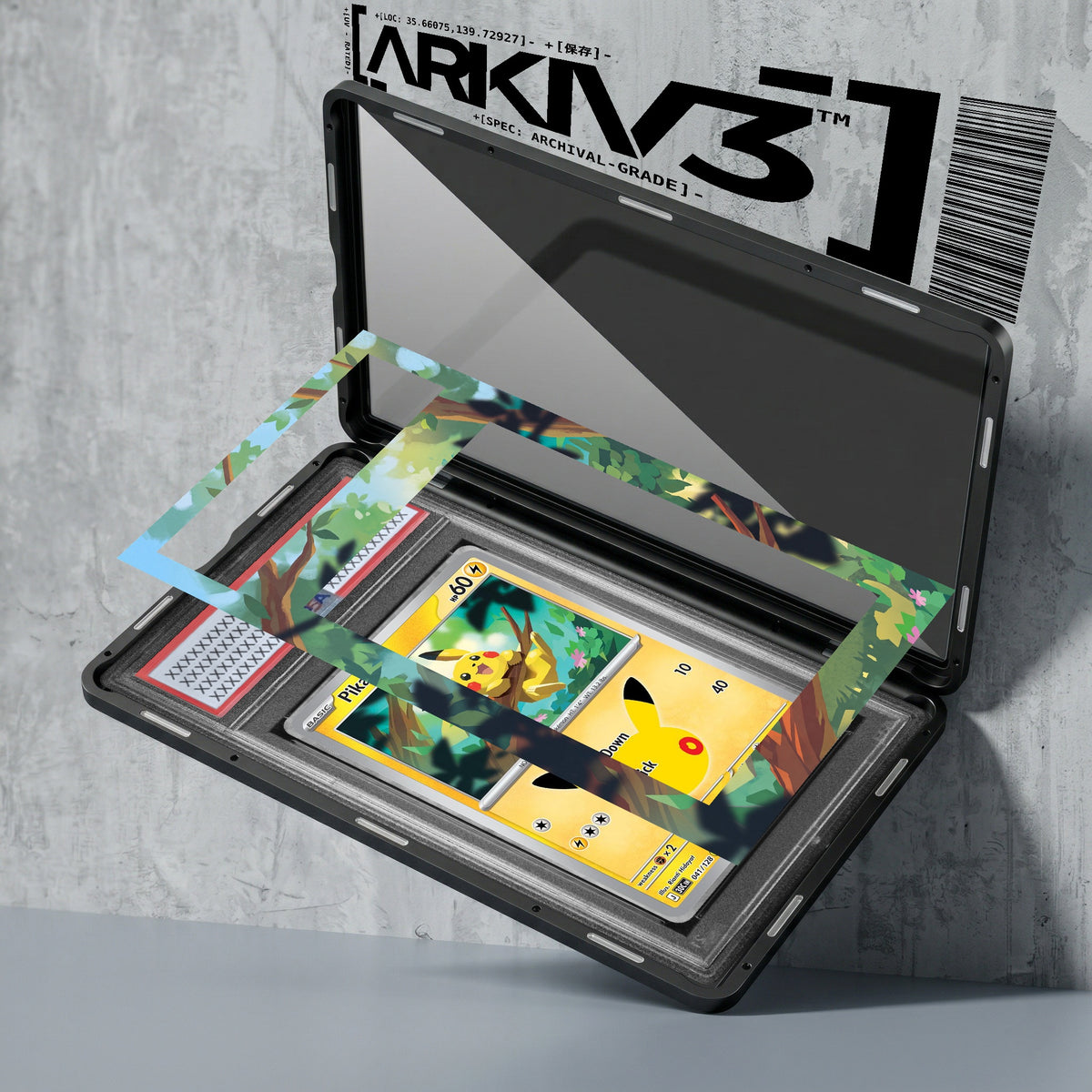 ARKIV3 PSA graded exploded mockup
