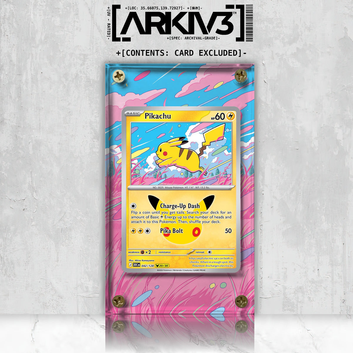[UNIT: 42/128] // Pikachu Extended Art Display Case - Raw