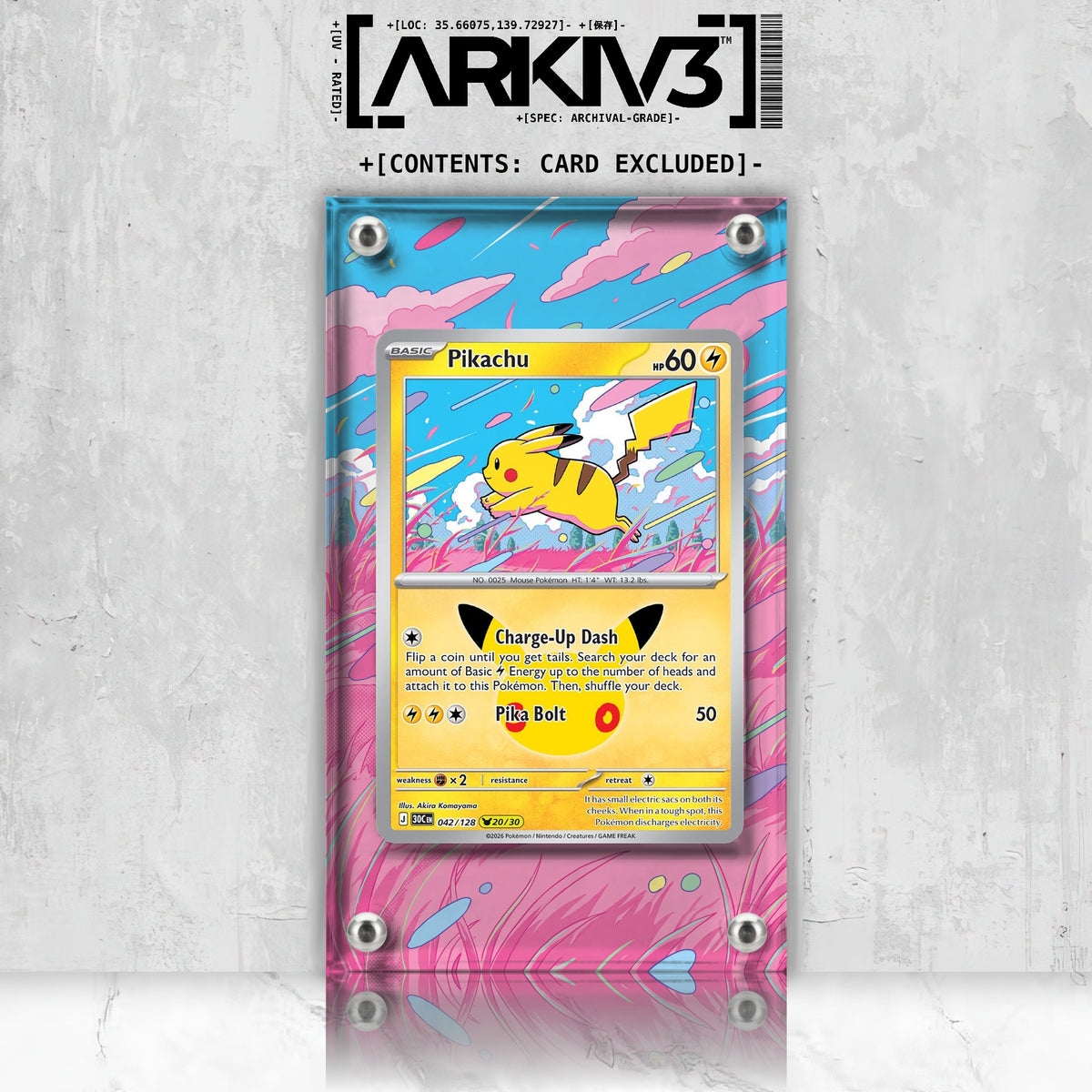 [UNIT: 42/128] // Pikachu Extended Art Display Case - Raw