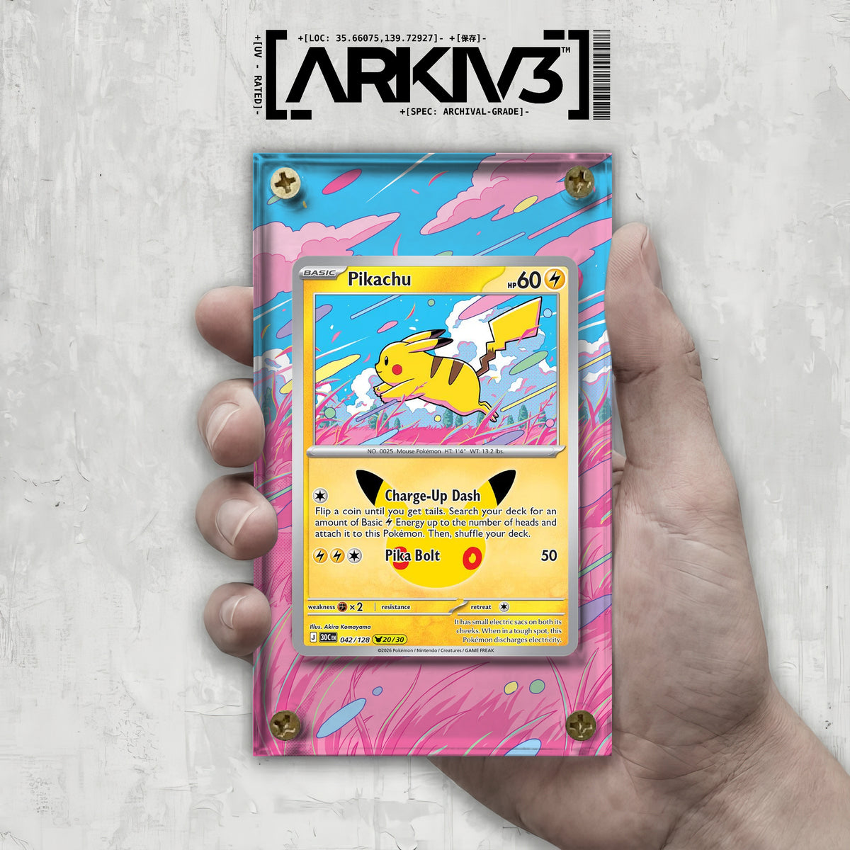 [UNIT: 42/128] // Pikachu Extended Art Display Case - Raw