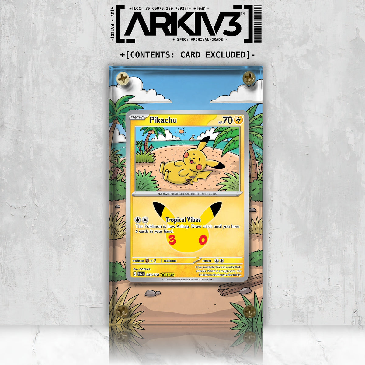 [UNIT: 43/128] // Pikachu Extended Art Display Case - Raw