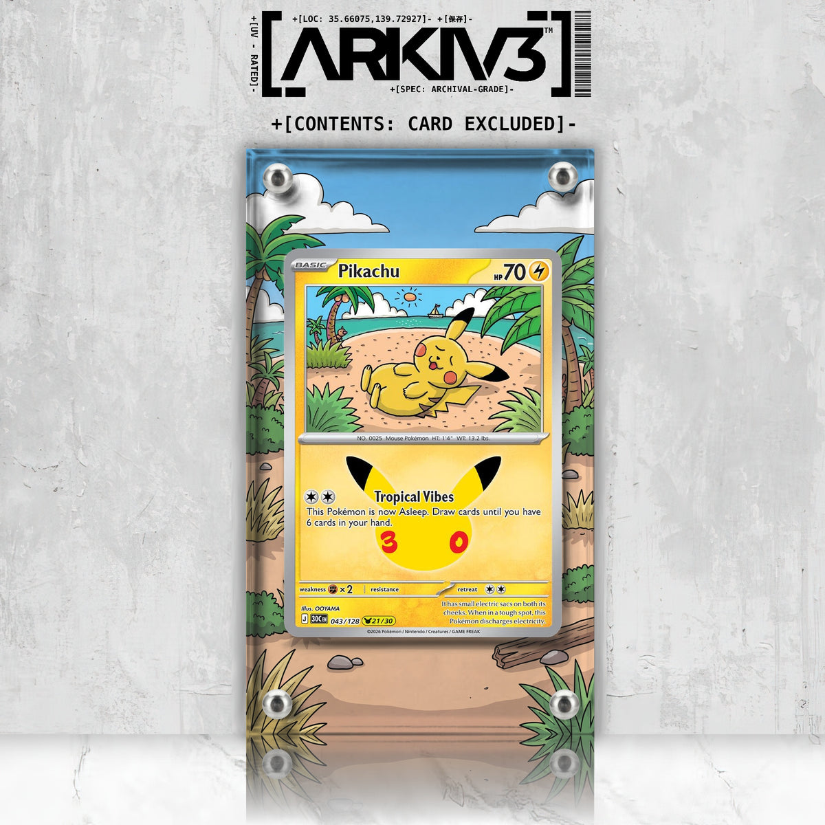 [UNIT: 43/128] // Pikachu Extended Art Display Case - Raw