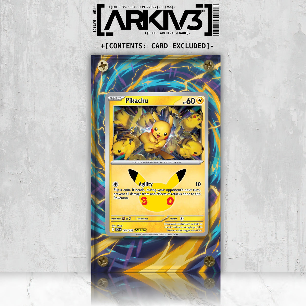 [UNIT: 44/128] // Pikachu Extended Art Display Case - Raw