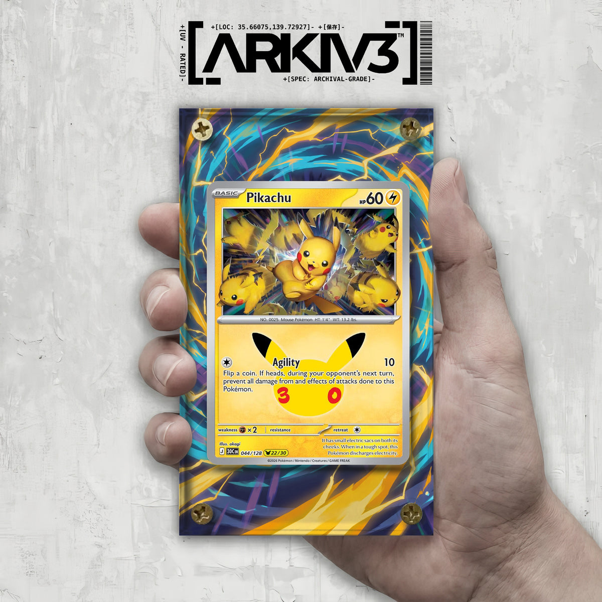 [UNIT: 44/128] // Pikachu Extended Art Display Case - Raw