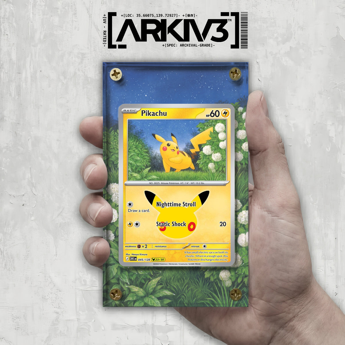 [UNIT: 45/128] // Pikachu Extended Art Display Case - Raw