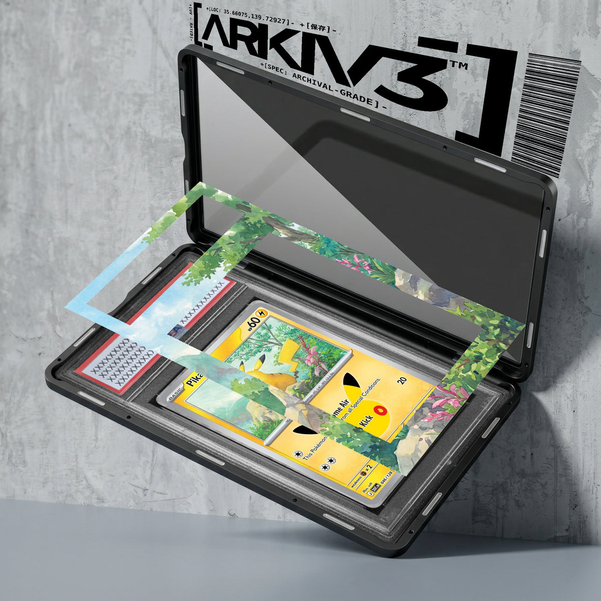 ARKIV3 PSA graded exploded mockup