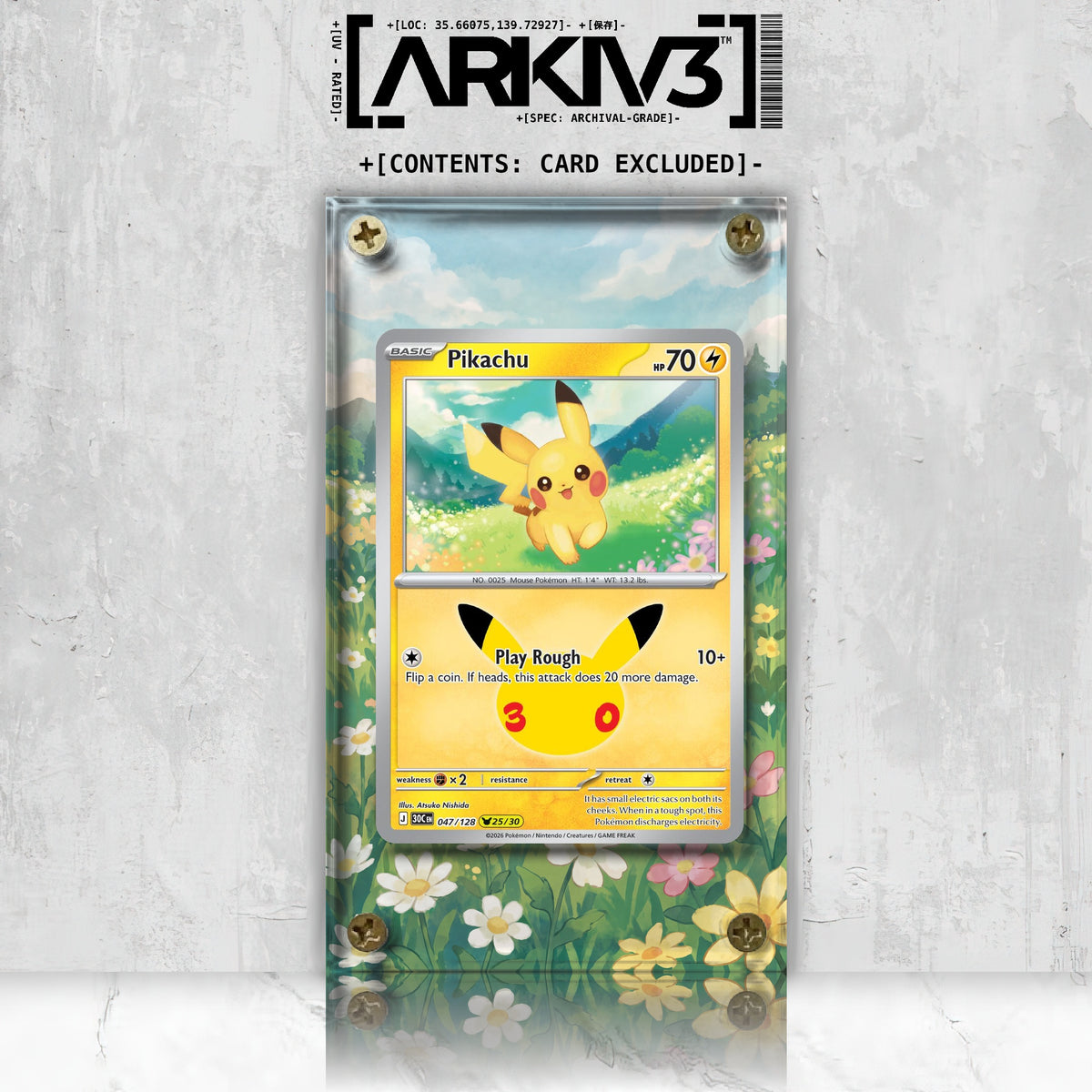 [UNIT: 47/128] // Pikachu Extended Art Display Case - Raw
