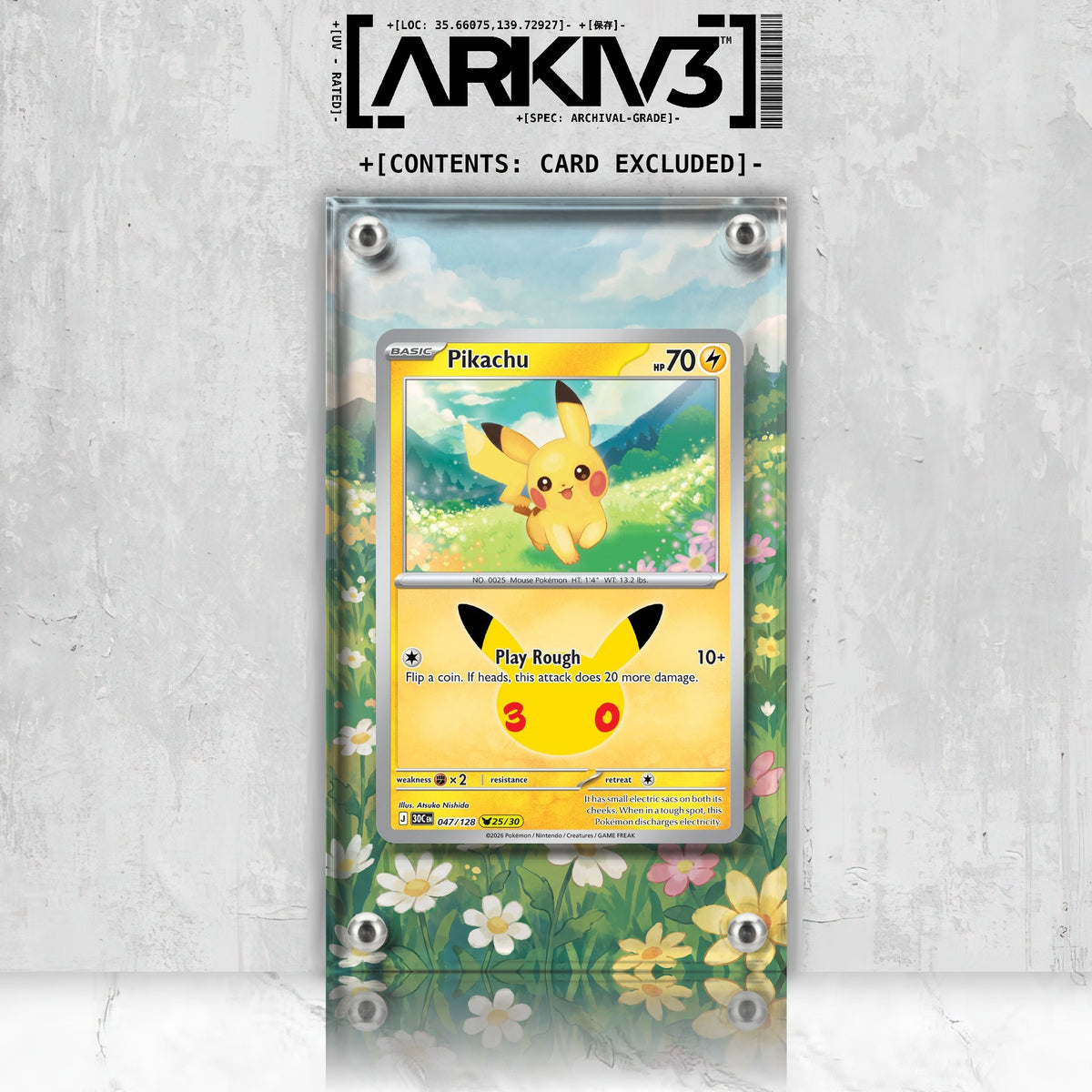 [UNIT: 47/128] // Pikachu Extended Art Display Case - Raw