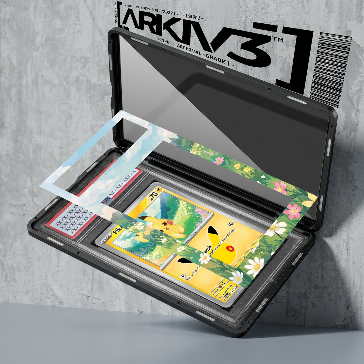 ARKIV3 PSA graded exploded mockup